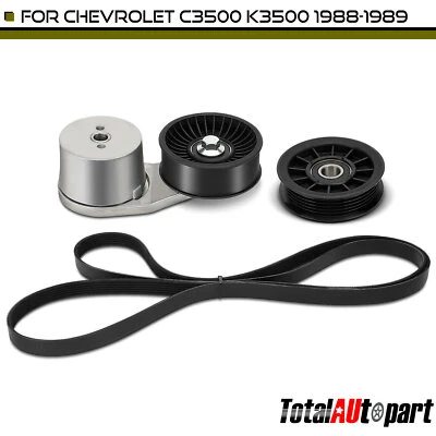 3x Kit de componentes de transmisión por correa serpentina para Chevrolet C3500 K3500 88-89 GMC G3500 Foto 1 de 4