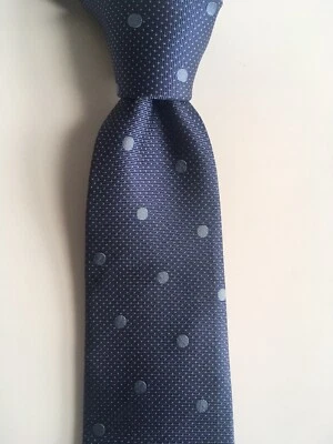 Corbata egara azul claro lunares L60" W 3" 100% seda pa1139 Foto 1 de 4