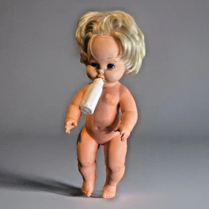 Mattel Tender Love Baby Puppe trinken/nass Kunststoff Vintage mit Flasche Spielzeug 1969 LESEN - Bild 1 von 15