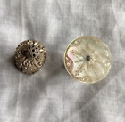 2 mother pearl / silver tape measures antique sewing items