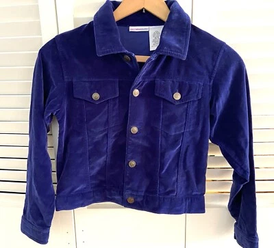 Chaqueta Mary Kate And Ashley Western Azul Marino Terciopelo Metal Botones Niñas 10 12 Foto 1 de 4