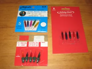 3 NIP SETS OF 5 EACH MULTICOLOR 2.5V MINI BULB LIGHT REPLACEMENTS - Picture 1 of 4