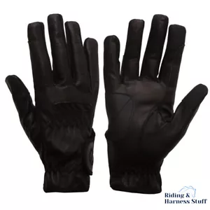 Guantes de montar profesionales con agarre de cuero eQUEST - negros - Imagen 1 de 2