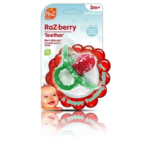 RaZbaby RaZberry Silicone Teether Toy - Berrybumps Soothe Gums - BPA Free - Easy - Picture 1 of 10