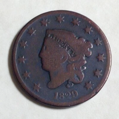 1829 US Coronet Head Large Cent cd - Image 1 of 2