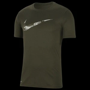 The Nike Tee Dri-FIT Fitness Training Crew Shirt Herren Small Rot Camo Swoosh - Bild 1 von 4
