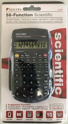 Scientific Calculator Sentry #CA656- 56 Function Algebra Trigonometry Statistics - Image 1 of 4
