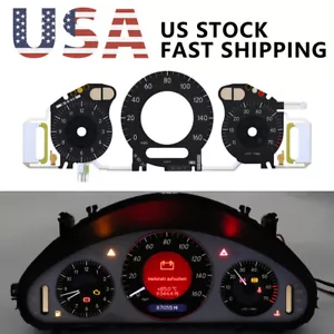 Gauge Face EL Cold Light Instrument Panel for Mercedes W211 W209 Black 160MPH - Picture 1 of 9