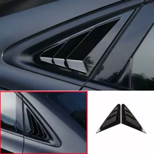 Fit For Audi A3 2022-2024 ABS Bright Black Side Window Louver Shutter Cover Trim - Picture 1 of 11