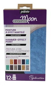 Juego de pintura nacarada efecto martillo reactivo Pebeo Fantasy Moon 12 x 20 ml artesanía - Imagen 1 de 7