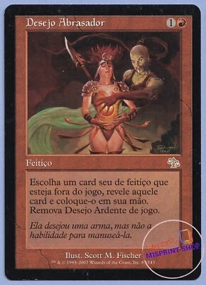 Burning Wish Portuguese Mtg MISPRINT Different name between title and textbox - Imagen 1 de 4