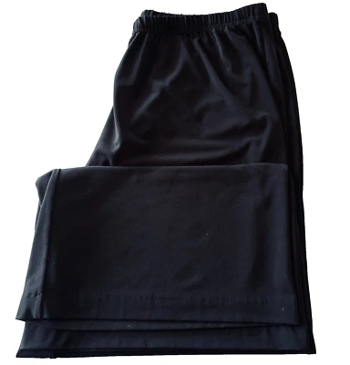 Pantalón Bob Mackie Usable Art Negro Elástico Pierna Ancha Cintura Elástica Plus 1XP Foto 1 de 4