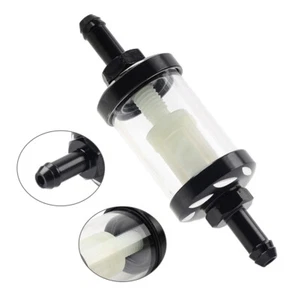 Universal 8MM 5/16 Inline Reusable Motorcycle Gas Fuel Filter Black - Bild 1 von 9
