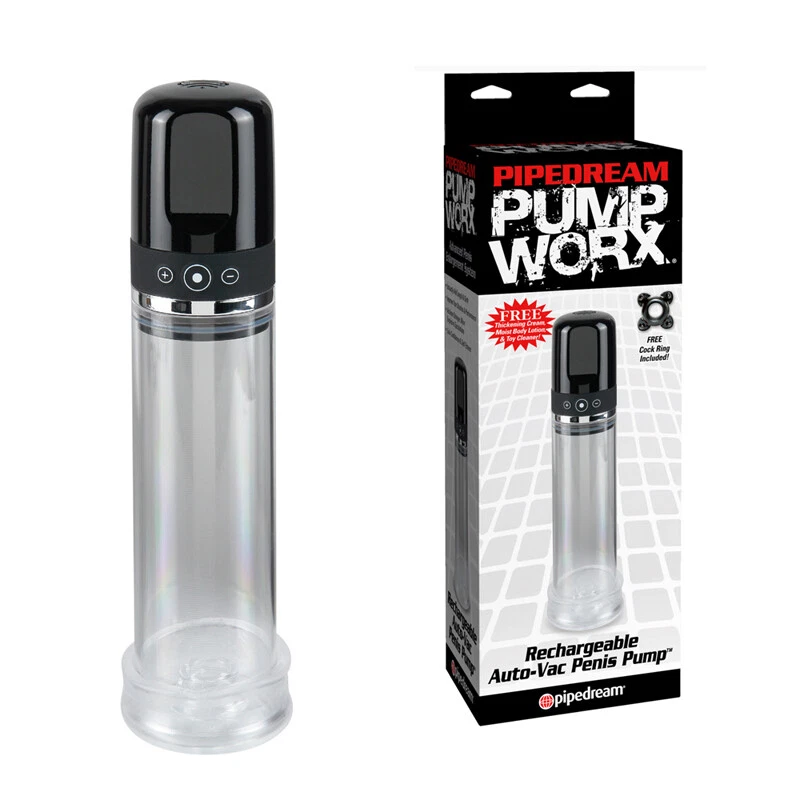 Pump Worx Rechargeable Auto-Vac penis-pump Cock Stretcher Male Enlargement - Image 1 of 2