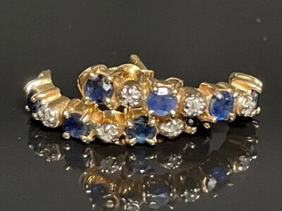 BRINCOS DE OURO AMARELO COM TOPÁZIO E DIAMANTE - Imagem 1 de 4