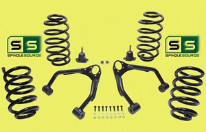 3"/3" DROP KIT V8 FRONT & REAR COILS UPPER CONTROL ARMS FITS 07-14 GM & GMC SUV - Picture 1 of 1