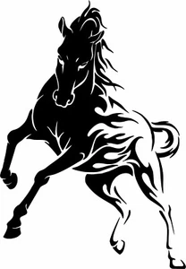 Horse Rodeo Cowboy Tribal Flames Car Truck Window Laptop Vinyl Decal Sticker - Picture 1 of 1