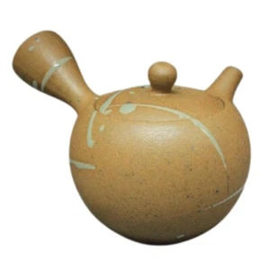 Teapot Kyusu Tokoname - ISSHIN - Beige - 300 ml cc - Stainless Mesh Ash Blowing - Picture 1 of 2