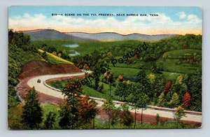 Postcard 516 Scene On The TVA Freeway Near Norris Dam Tennessee Linen - Picture 1 of 2