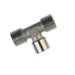 1/4'' Female Tee Adaptor, Equal, NP Brass - Picture 1 of 5
