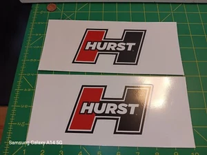 PAR DE PEGATINAS HURST ORIGINALES DE HOLLEY NUEVO STOCK ANTIGUO - Imagen 1 de 2