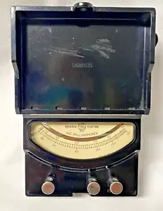 General Electric A-C Milliamperes Meter Type AP-9 Bakelite Case 0-150MA Untested - Picture 1 of 11