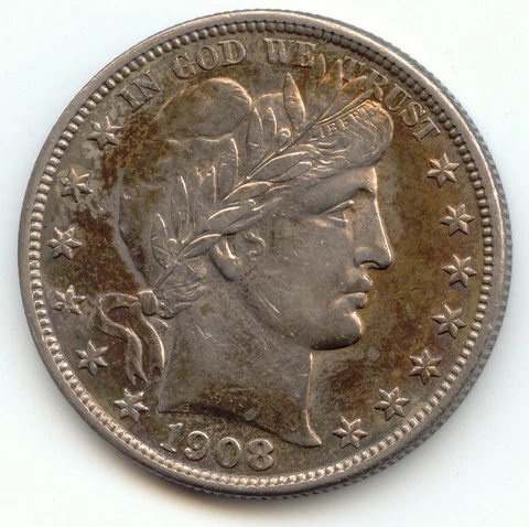 1908-O Barber Half Dollar, Sharp AU Details Cover