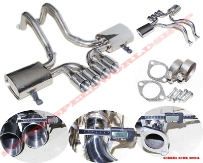 Dual 4"Tip Muffler Catback Exhaust fit 97-04 Chevy Corvette/01-04 Z06 5.7L LS V8 - Image 1 of 4