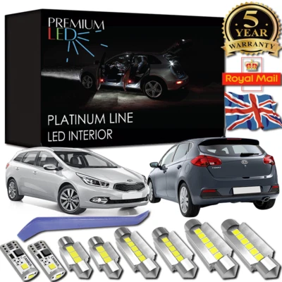KIA Ceed LED Interior Premium Kit SW PROCEED GT JD 8 White SMD Bulbs Error Free - Image 1 of 4