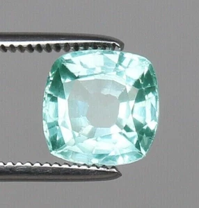 Natural Green Tourmaline Copper Bearing Square Cut 5.55Ct Crystal Loose Gemstone - Picture 1 of 6