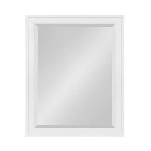 Bosc Framed Decorative Rectangle Wall Mirror, 22 x 28, White, Transitional Re... - Picture 1 of 5