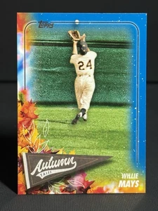 2024 Topps Autumn Tales #177 Willie Mays Blue Parallel New York Giants - Picture 1 of 2