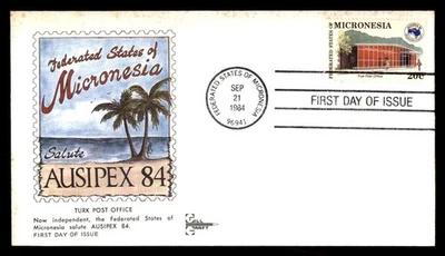 Mayfairstamps Micronesia FDC 1984 Turk Post Office Ausipex First Day Cover aau_5 - Image 1 of 2