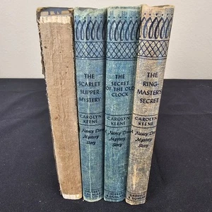 Vintage Nancy Drew Mystery Story Lot of 4 copyright 1930 -1950 - Picture 1 of 12