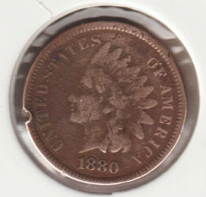 1880 Native American Indian Head Penny US Coin Collection Cent - 145 Year's Old! - Picture 1 of 2
