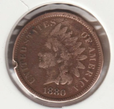 1880 Native American Indian Head Penny US Coin Collection Cent - 145 Year's Old! - Image 1 of 2