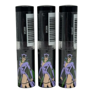 (3) Walgreens Gotham Girls Catwoman Lipstick FELINE FATALE Dark Cherry Sealed - Picture 1 of 3