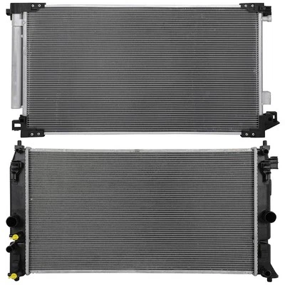 Kit de refrigeración de radiador y condensador de aire acondicionado de aluminio para Toyota Prius 2016 2017-2020 Foto 1 de 4