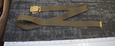 NEW NOS Heritage Boy Scout Official Uniform Green Belt M L 46” Brass Buckle - Image 1 of 4