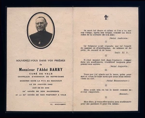 santino luttino -ABBE' BARRY cure' de VALS 1940 - Picture 1 of 2