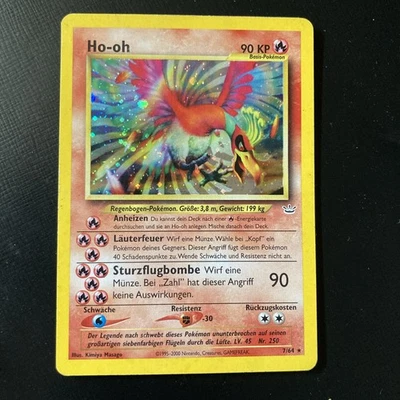 Ho-oh 7/64  Neo Revelation Holo Rare Pokemon Card - Image 1 of 2