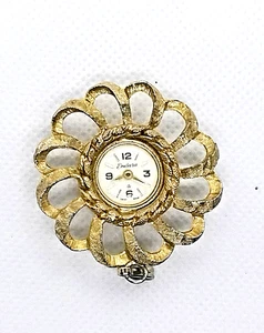 Ladies Endura Swiss Mechanical Windup Pendant Watch Works Gold Tone Nice Estate - Picture 1 of 5