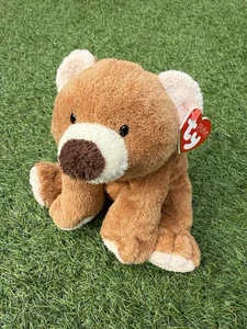 Peluche morbido Ty Pluffies Slumbers orso marrone 9” 2002 con etichetta - Foto 1 di 7