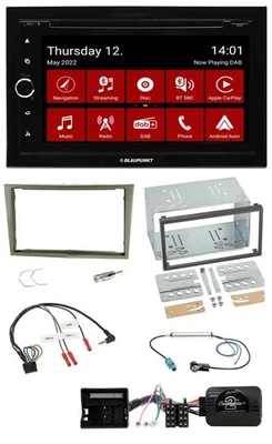Blaupunkt 2DIN Lenkrad Bluetooth USB TMC DAB Navigation für Opel Corsa D Astra H - Bild 1 von 4
