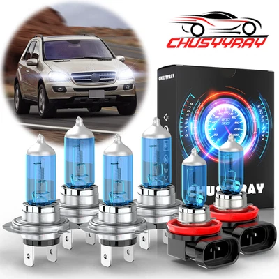 For BMW 325xi 330xi 02-06 - 6X Halogen Headlight Fog Light Bulbs Combo Kit 5000K - Image 1 of 4