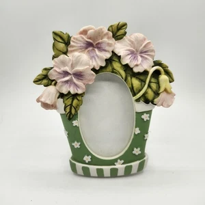 Flower Pot Picture Frame Pansies 2x3 - Picture 1 of 4