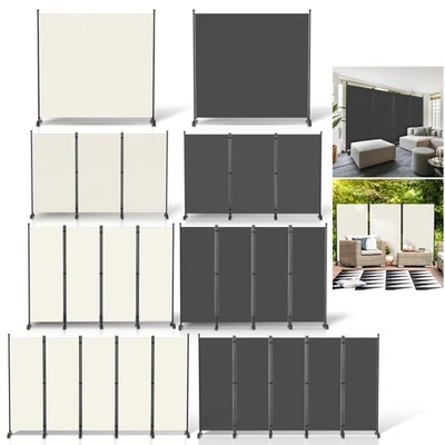 Paravent Terrasse Zimmer faltbar klappbar Trennwand Raumteiler auf Rollen Balkon - Bild 1 von 4