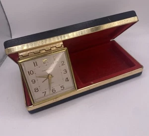 Vintage deutscher Phiney-Walker Reisewecker zum Aufziehen im Schmucketui funktioniert - Bild 1 von 12