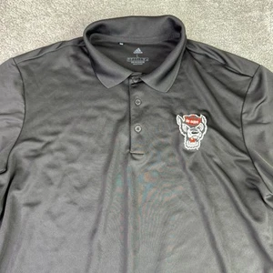North Carolina State Wolfpack Adidas Shirt Men’s Large Black Sports Polo - Foto 1 di 10