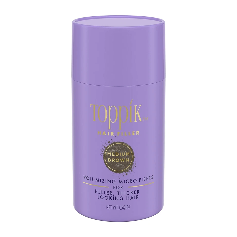Toppik Hair Filler Volumizing Micro Fibers Fuller Thicker MEDIUM BROWN .42oz